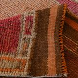 3x10 Faded Pink Handmade Orientel Runner, Decorative Hall Rug, 92x307Cm