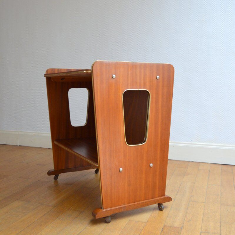 Side table on wheels 1950