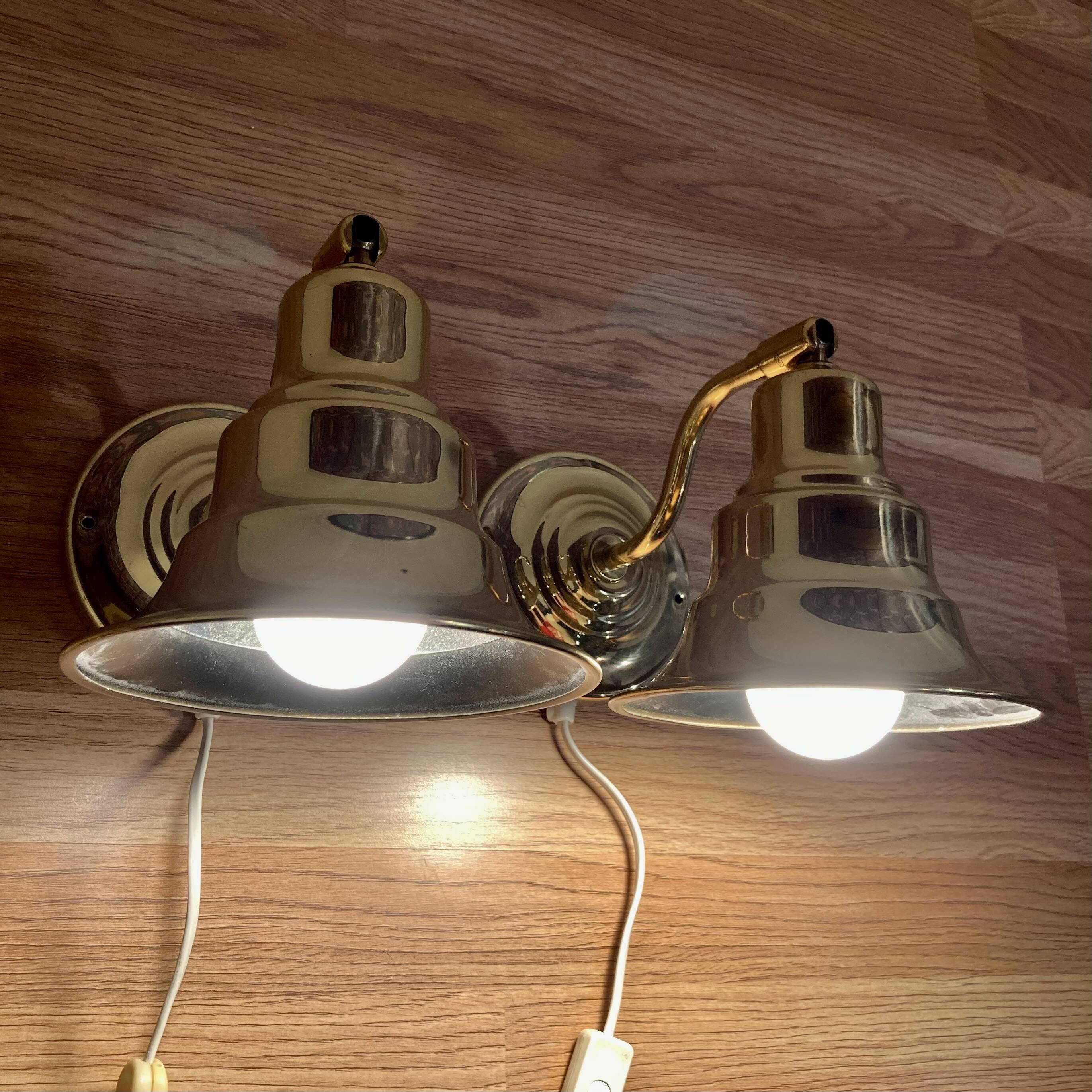 Pair of modular wall lights Scandinavian design 1960.