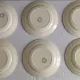 6 flat plates in earthenware from HB Choisy-le-Roi "Henriette"