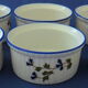 Suite of six porcelain ramekins decorated with barbels