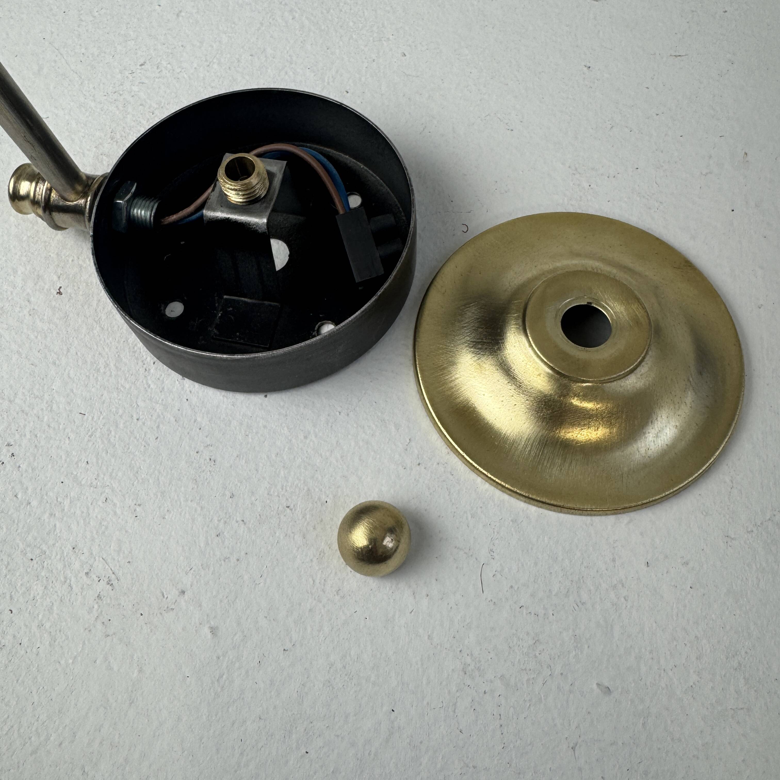 Ancienne applique laiton & opaline vintage
