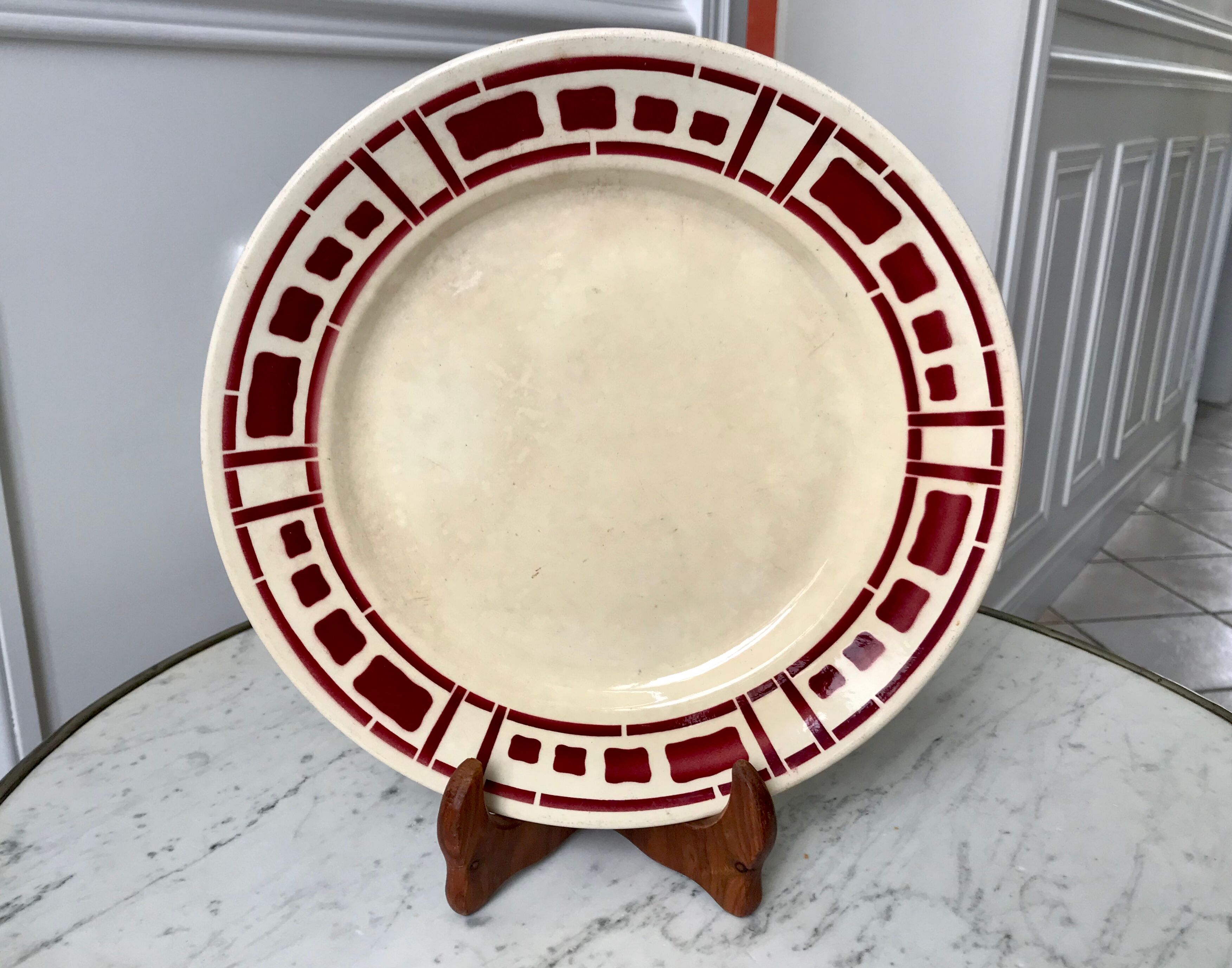 Plat rond badonviller modèle barbizon années 30