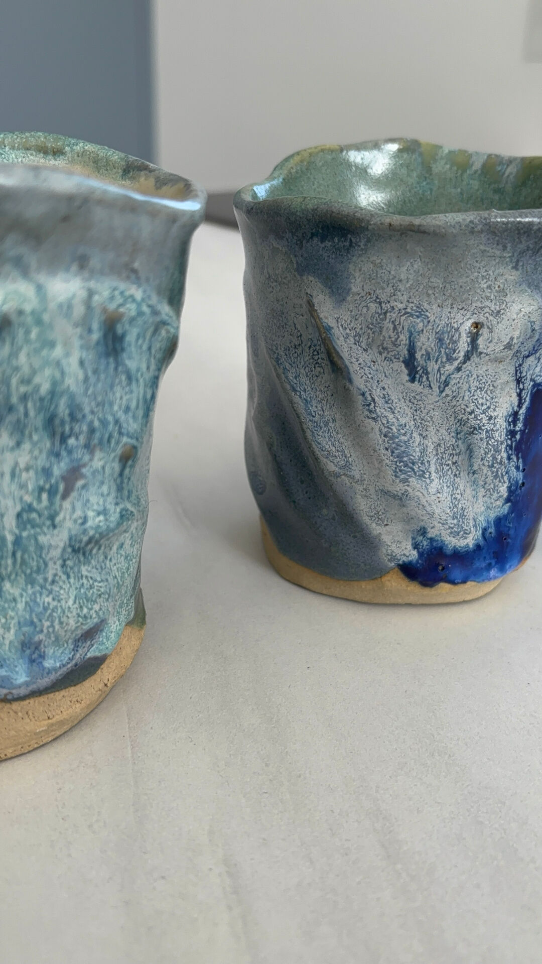 Set of 2 glazed ceramic mugs – Handmade rustic mugs