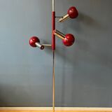 Vintage Wilko Eyeball Floor Lamp in Bordeaux Red | Space Age Lamp