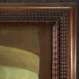 Italian painting signed Mattia Traverso, genre scene