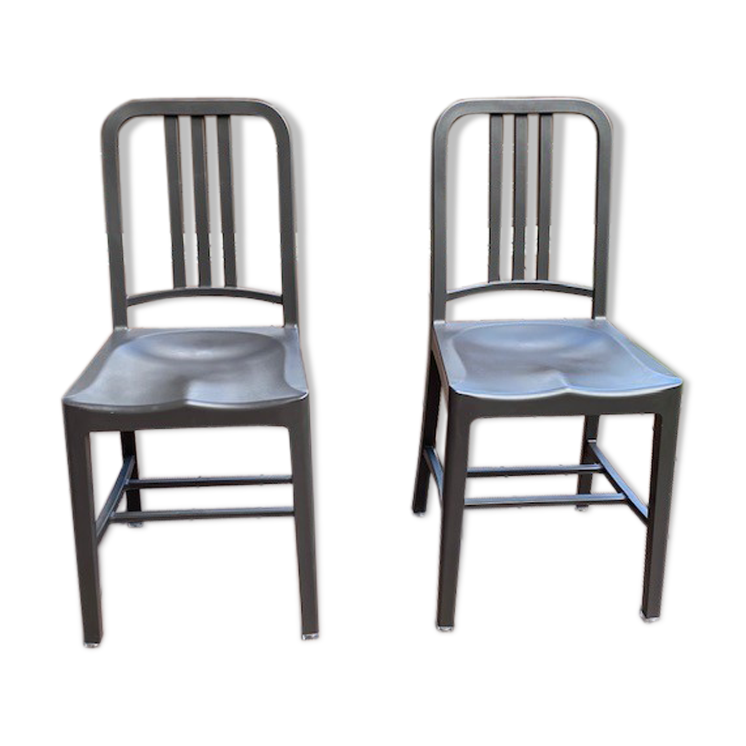 Navy emeco anthracite chairs