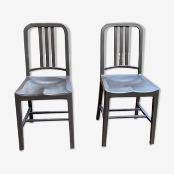 Navy emeco anthracite chairs