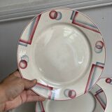 8 Digoin Sarreguemines plates