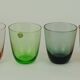 6 mid century GLASSES 1950s 60s colored glass WMF crystal glass