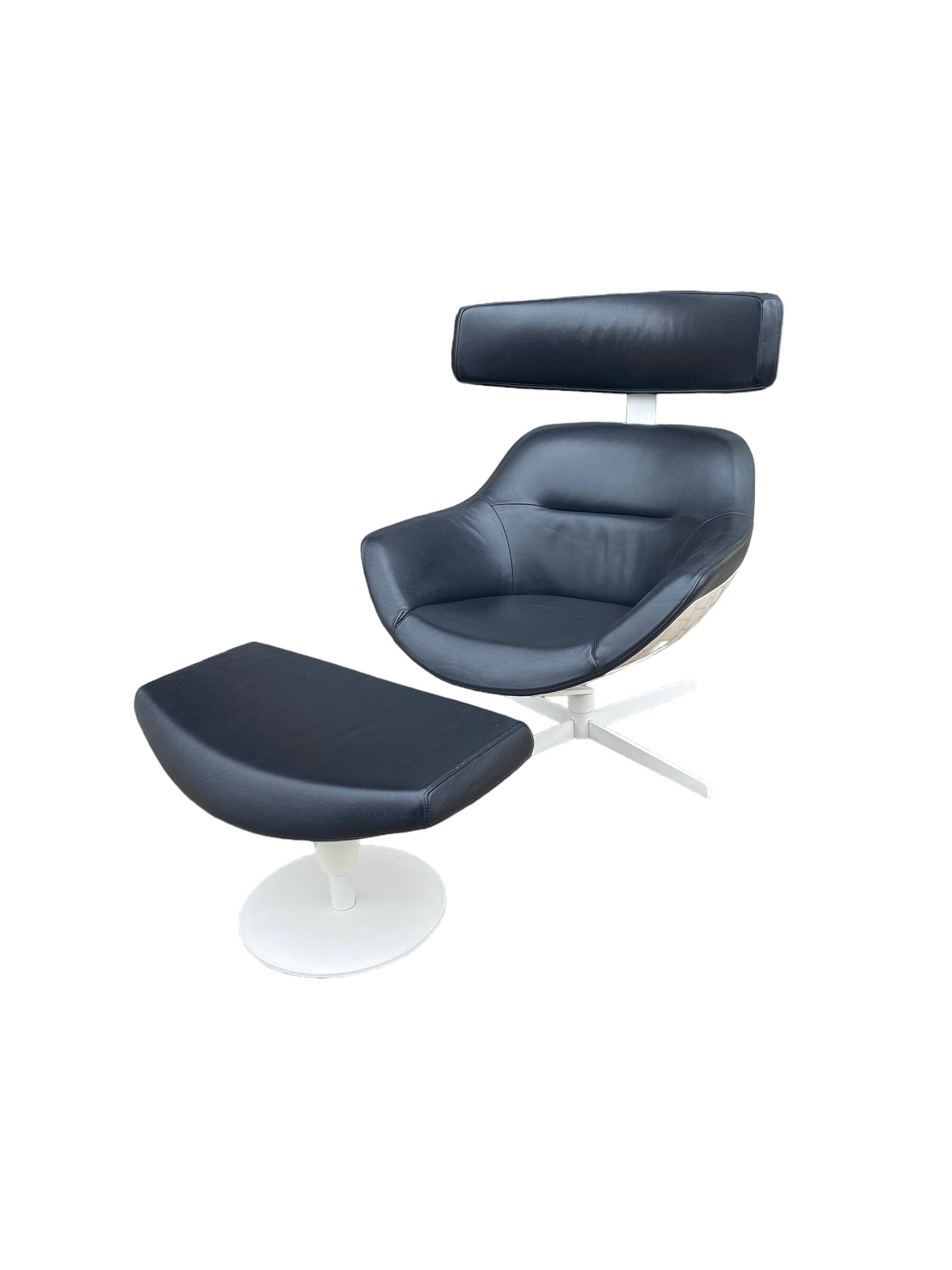 Auckland lounge chair and ottoman by Jean Marie Massaud for Cassina