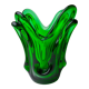 Seguso vase in green murano glass, Italy, 1960