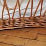 Rattan and wicker bassinet