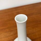 German white porcelain vase from the mid-century with bird motif by Kaiser, 1960s.