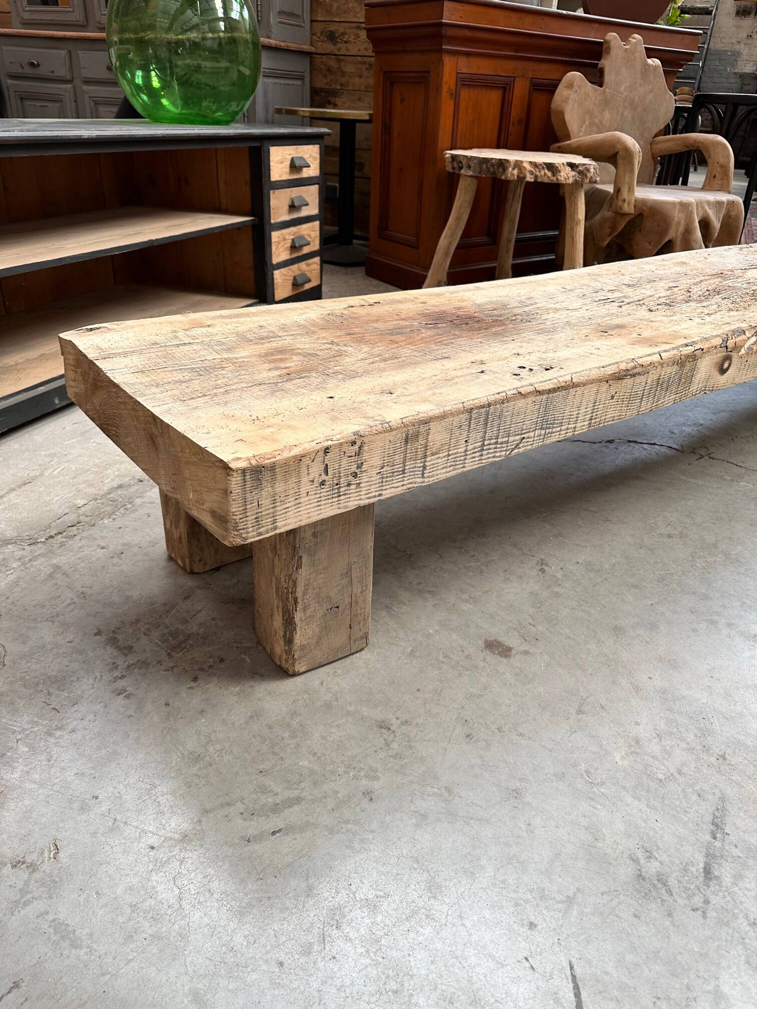 Solid elm coffee table
