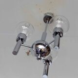 Chandelier with 3 branches space art 70's murano