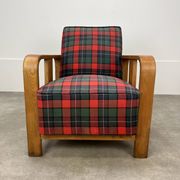 Fauteuil art déco bois années 30