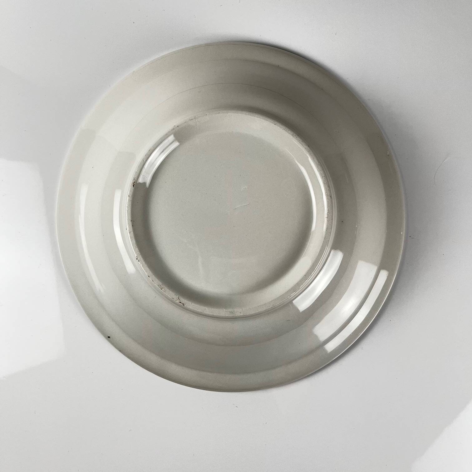 Blue earthenware salad bowl with floral and bird decoration, early 20th century