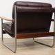 Vintage Bauhaus style armchair in leatherette and metal, 1970