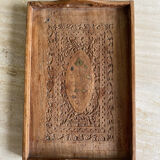 Hand-carved wooden top