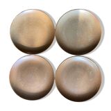 Set of 4 small Village Stoneware plates