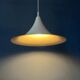 Vintage white gloss space age witch hat pendant light