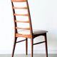 8 chaises vintage danoises teck modèle Lis, Niels Koefoed, 1960 1970