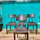 Lot de 4 chaises en bois vintage 1970