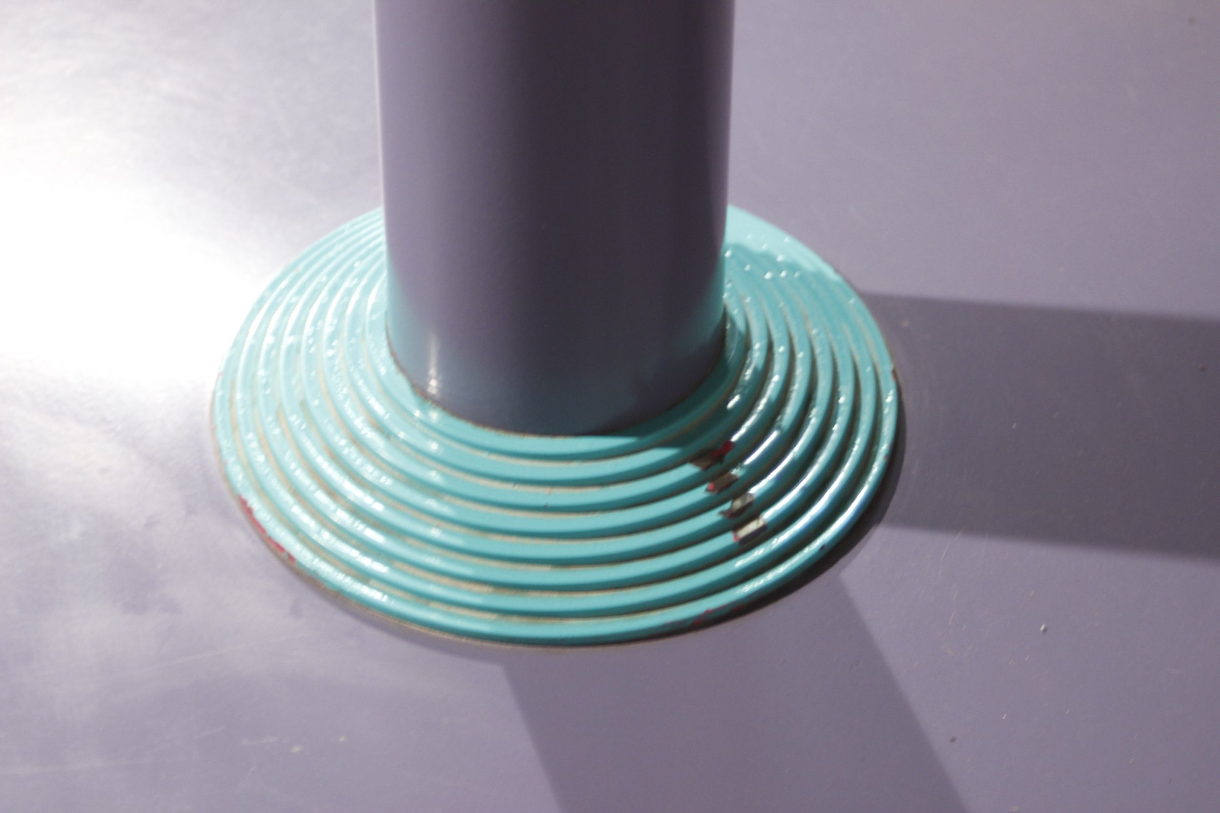 Memphis Style Dining Table in Steel and Melamine, 1980s