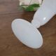 White opaline bowl with golden trim