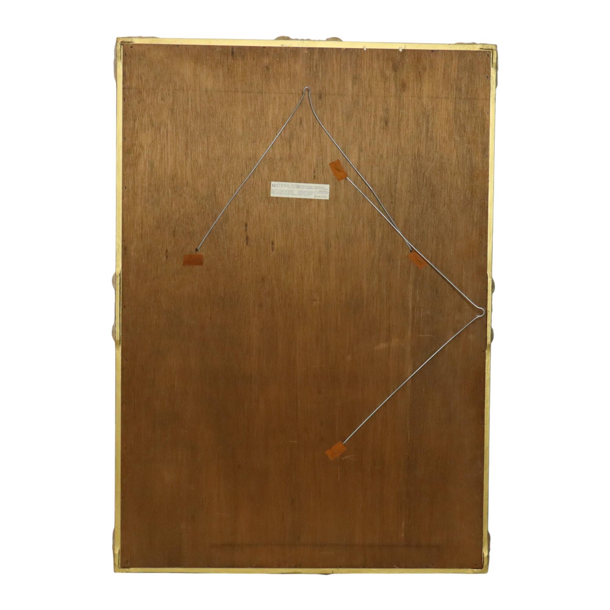 Classic Golden Deknudt Mirror Baroque Style Fumé Glass 95cm