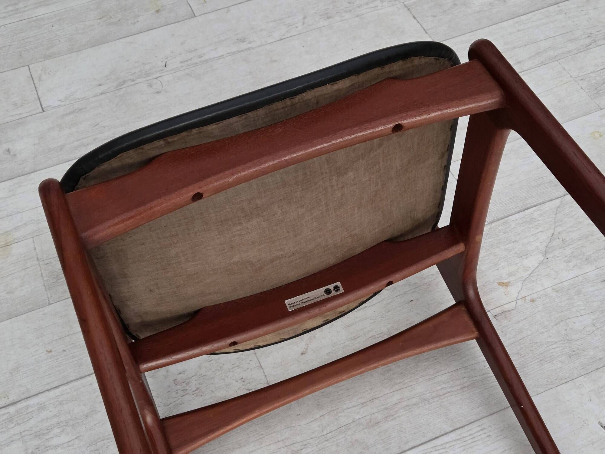 1960s, Danish design by Erik Buch, model 49, pair of chairs, teak wood.