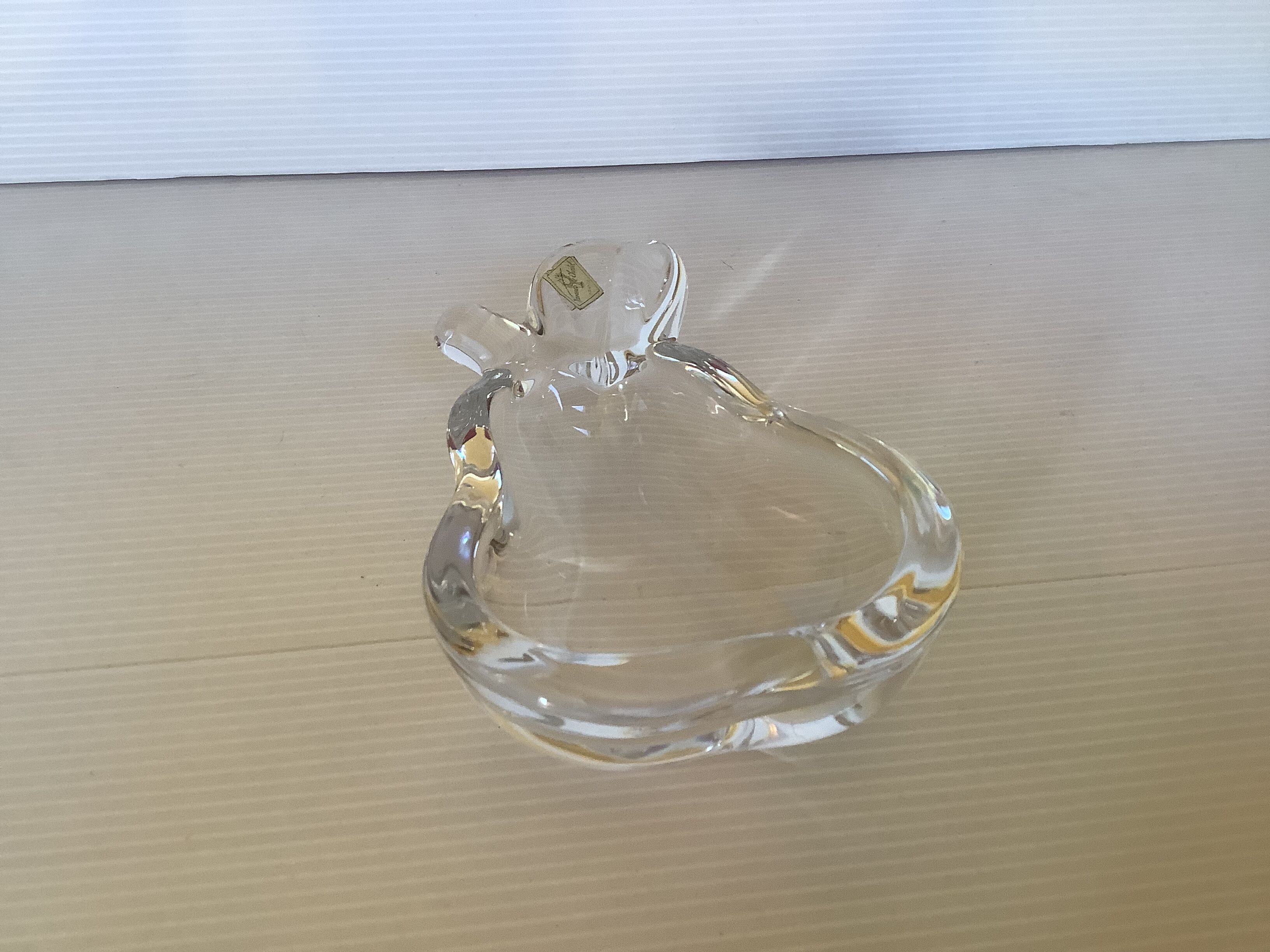 Crystal pear-shaped ashtray and pocket tray Vannes le Chatel