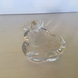 Vannes le Chatel crystal pear-shaped empty pocket ashtray