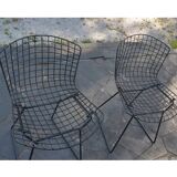Set of 4 chairs "Wire" by Harry Bertoia, edition Knoll 1st edition