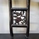 Pair of old chairs armchairs 19th century Chinese stools in black lacquered wood