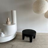 Coffee table en bois massif monoxyle noir