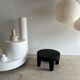 Coffee table en bois massif monoxyle noir