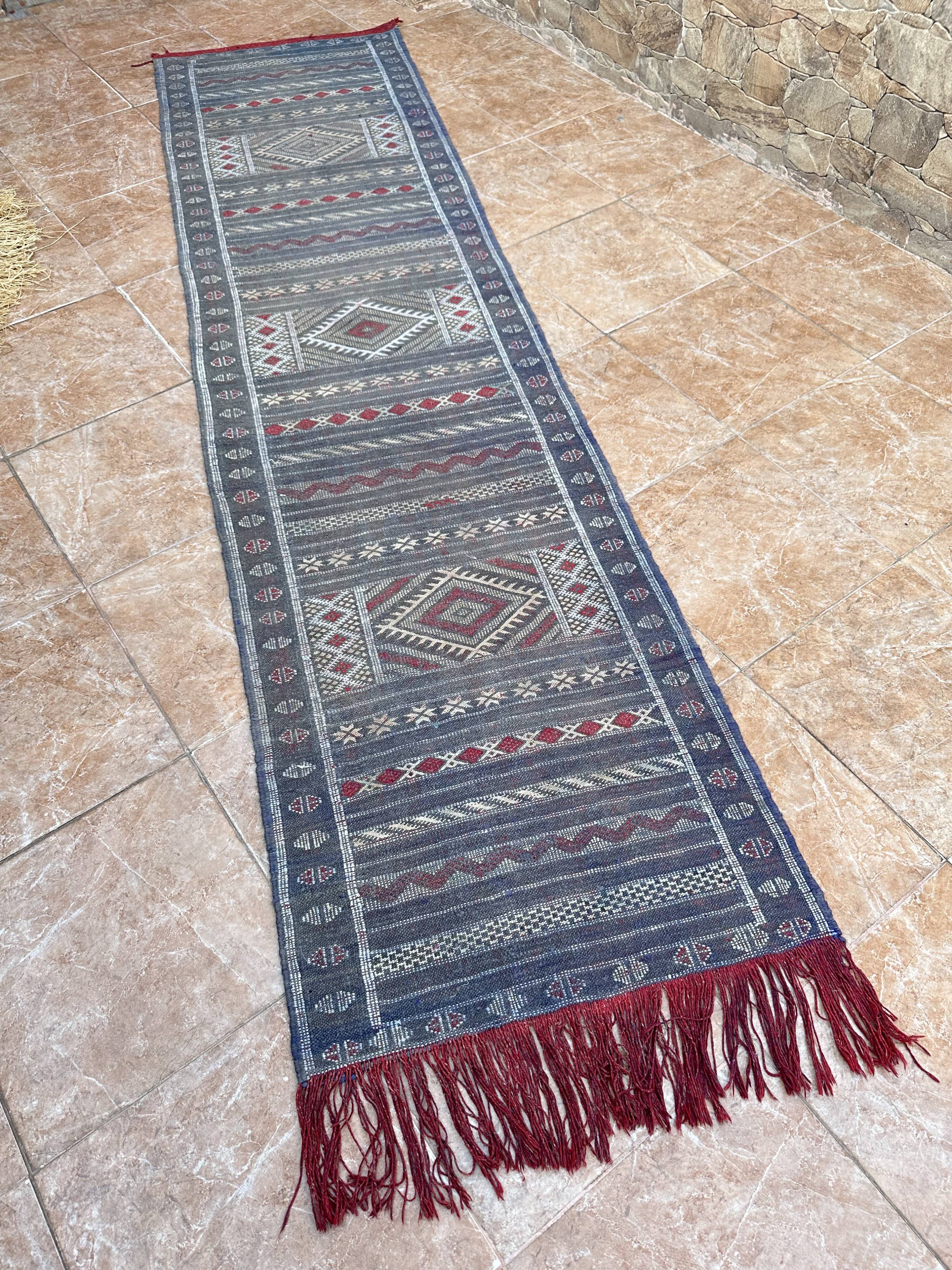 Traditional Berber handmade Moroccan Tiffany hallway rug