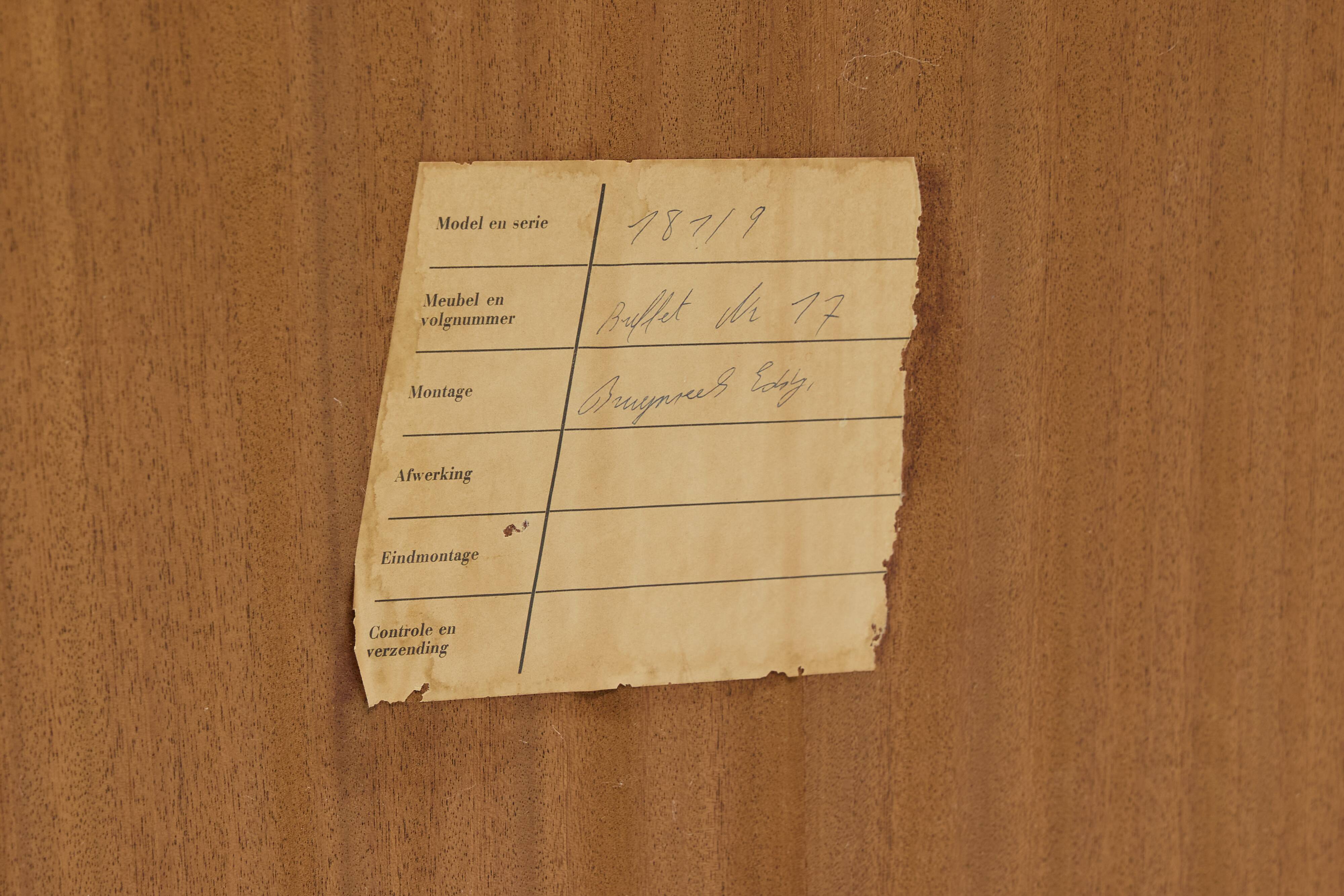 Brutalist Oak Buffet, Belgium, 1960s