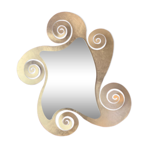 Miroir contemporain doré
