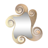 Free-form gold contemporary mirror 95x110cm