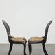Ensemble antique de 2 chaises en nacre fabriquées en papier mâché.