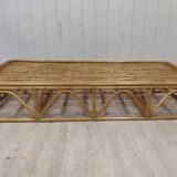 Banquette lit daybed en rotin 90x190