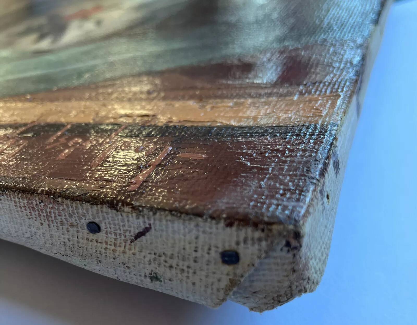 HST painting "Still life with flowers and doll" Guy VAN ISEGHEM (1905-?)