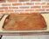 Old large wooden and brass serving tray