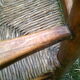 High wooden child chair, straw seating