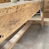 oak farmhouse table - 2 drawers