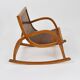 Curved wooden rocking chair for children Bauhaus Brockhage Andrä period, Germany, 1950s