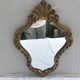 Ancient Mirror Baroque Style A Golden Wood Shell - Vintage Decoration Glass 31x47cm
